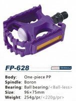 педали бренд "VORON" FP-628, пластик, ось из бористой стали, шариковый подшипник, резьба 1/2, размер